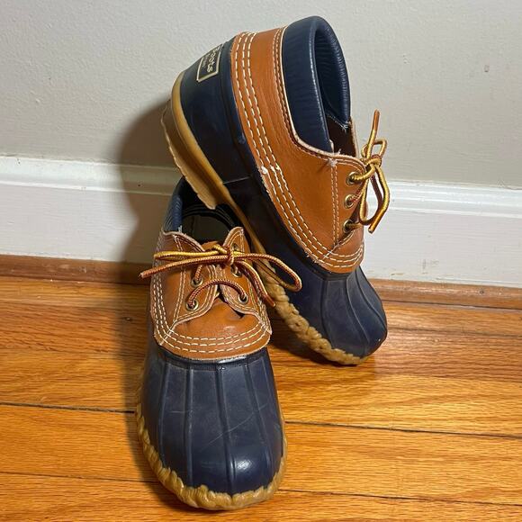 Vintage LL Bean Women's BEAN BOOTS Size 7 LM Leather Gumshoes Duck Waterproof - Picture 1 of 7